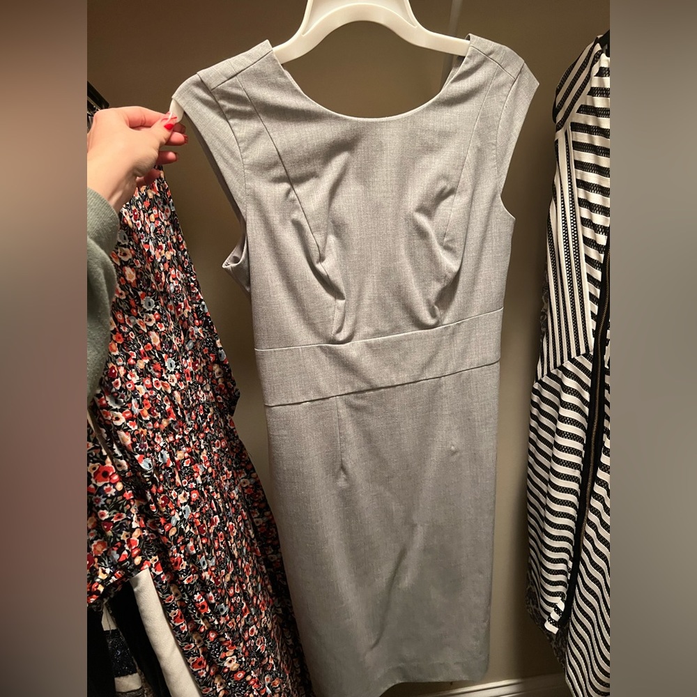 The Limited light gray work dress